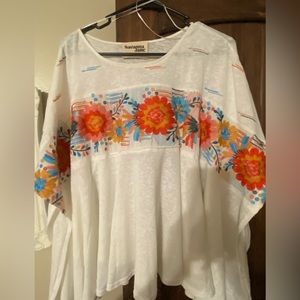 Embroidered White boutique top